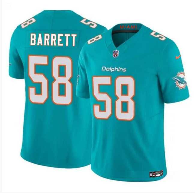 Men & Women & Youth Miami Dolphins #58 Shaquil Barrett Aqua 2023 F.U.S.E Vapor Limited Football Stitched Jersey->new england patriots->NFL Jersey